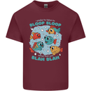 Bloop Bloop Funny Fishing Fisherman Mens Cotton T-Shirt Tee Top Maroon