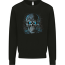 Blue Cosmic Skull Mens Sweatshirt Jumper Black
