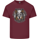 Blue Heeler Australian Cattle Dog Mens Cotton T-Shirt Tee Top Maroon