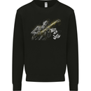 Blues n Jazz Guitar Player Mens Sweatshirt Jumper Black