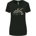 Blues n Jazz Guitar Player Womens Wider Cut T-Shirt Black