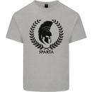 Bodybuilding Sparta Helmet Gym Training Mens Cotton T-Shirt Tee Top Sports Grey