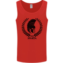 Bodybuilding Sparta Helmet Gym Training Mens Vest Tank Top Red