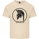 Bodybuilding Sparta Helmet Training Gym Mens Cotton T-Shirt Tee Top Natural