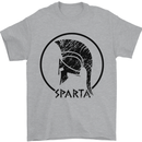 Bodybuilding Sparta Helmet Training Gym Mens T-Shirt 100% Cotton Sports Grey