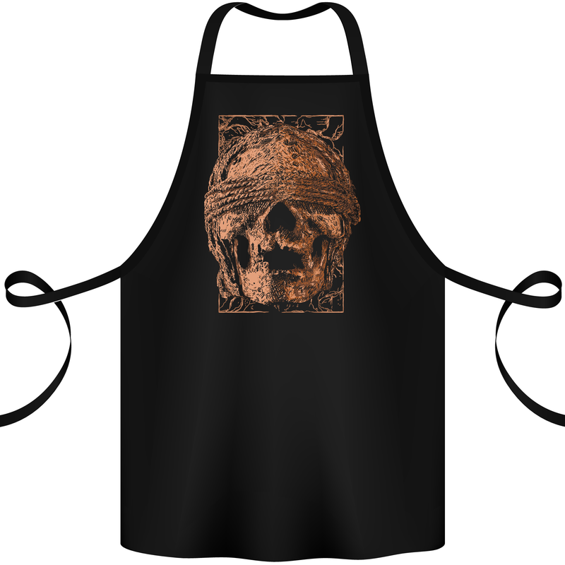 Bondage Skull Cotton Apron 100% Organic Black
