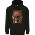 Bondage Skull Mens 80% Cotton Hoodie Black