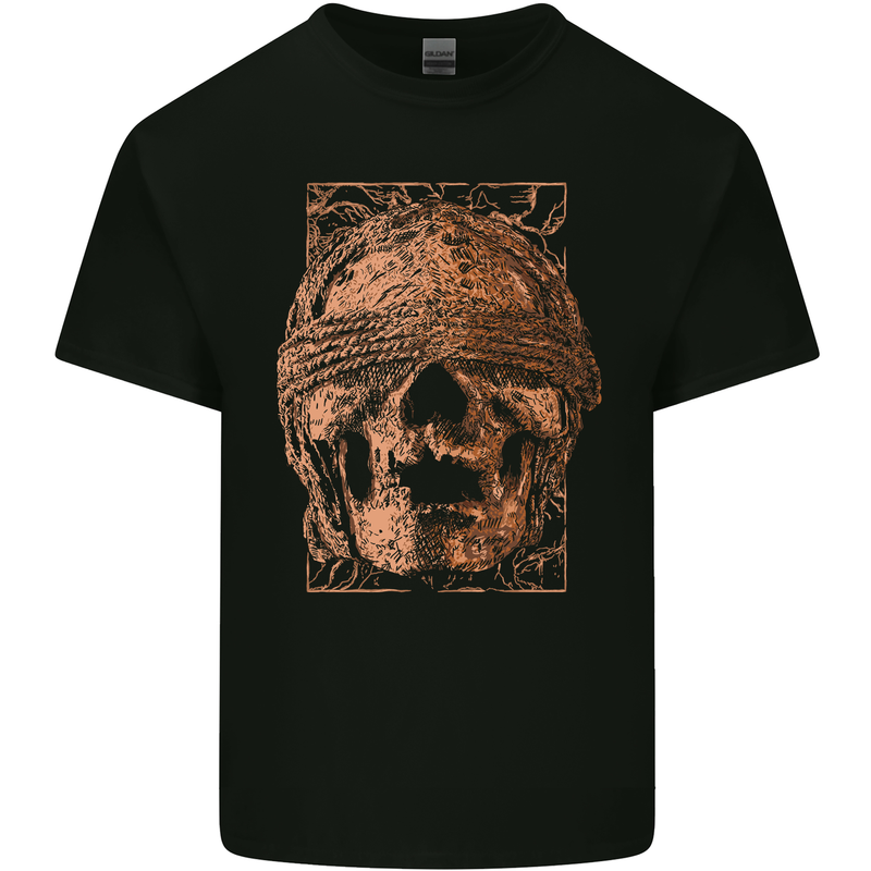 Bondage Skull Mens Cotton T-Shirt Tee Top Black