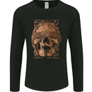 Bondage Skull Mens Long Sleeve T-Shirt Black