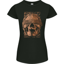 Bondage Skull Womens Petite Cut T-Shirt Black