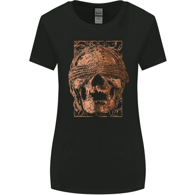 Bondage Skull Womens Wider Cut T-Shirt Black