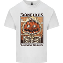 Bonfires Burning Halloween Guy Fawkes Night Mens Cotton T-Shirt Tee Top White