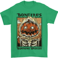 Bonfires Burning Halloween Guy Fawkes Night Mens T-Shirt 100% Cotton Irish Green