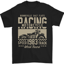 a black t - shirt with the words racing motorcycle speed 1933 track