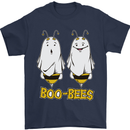 Boo Bees Funny Halloween Ghosts Rude Funny Mens T-Shirt 100% Cotton Navy Blue