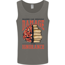 Books Reading Can Damage Your Ignorance Mens Vest Tank Top Charcoal