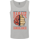 Books Reading Can Damage Your Ignorance Mens Vest Tank Top Sports Grey