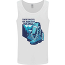 Boots Are Made for Hiking Hiker Trekking Mens Vest Tank Top White