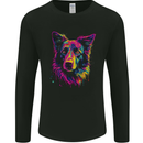 Border Collie Dog in Colour Mens Long Sleeve T-Shirt Black