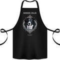 Border Collie Dog in a Frame Cotton Apron 100% Organic Black