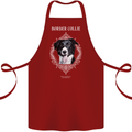 Border Collie Dog in a Frame Cotton Apron 100% Organic Maroon