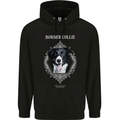 Border Collie Dog in a Frame Mens 80% Cotton Hoodie Black