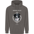 Border Collie Dog in a Frame Mens 80% Cotton Hoodie Charcoal