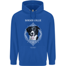 Border Collie Dog in a Frame Mens 80% Cotton Hoodie Royal Blue