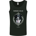 Border Collie Dog in a Frame Mens Vest Tank Top Black