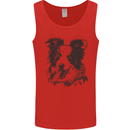 Border Collie Sketch Dog Mens Vest Tank Top Red