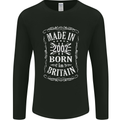 Born In Britain 16th Birthday Made 2007 Mens Long Sleeve T-Shirt Black