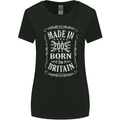 Born In Britain 18th Birthday Made 2005 Womens Wider Cut T-Shirt Black