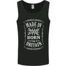 Born In Britain 23rd Birthday Made 2000 Mens Vest Tank Top Black