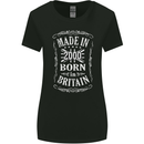 Born In Britain 23rd Birthday Made 2000 Womens Wider Cut T-Shirt Black