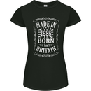 Born In Britain 38th Birthday Made 1985 Womens Petite Cut T-Shirt Black