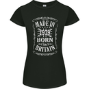 Born In Britain 44th Birthday Made 1979 Womens Petite Cut T-Shirt Black