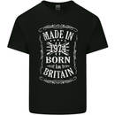Born In Britain 49th Birthday Made 1974 Mens Cotton T-Shirt Tee Top Black