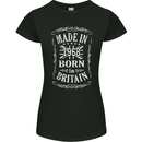 Born In Britain 55th Birthday Made 1968 Womens Petite Cut T-Shirt Black