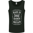 Born In Britain 57th Birthday Made 1966 Mens Vest Tank Top Black