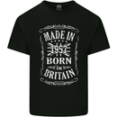 Born In Britain 66th Birthday Made 1957 Mens Cotton T-Shirt Tee Top Black