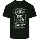 Born In Britain 76th Birthday Made 1947 Mens Cotton T-Shirt Tee Top Black