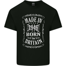 Born In Britain 77th Birthday Made 1946 Mens Cotton T-Shirt Tee Top Black