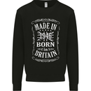 Born In Britain 77th Birthday Made 1946 Mens Sweatshirt Jumper Black