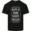 Born In Britain 78th Birthday Made 1945 Mens Cotton T-Shirt Tee Top Black