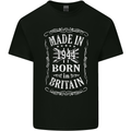 Born In Britain 79th Birthday Made 1944 Mens Cotton T-Shirt Tee Top Black