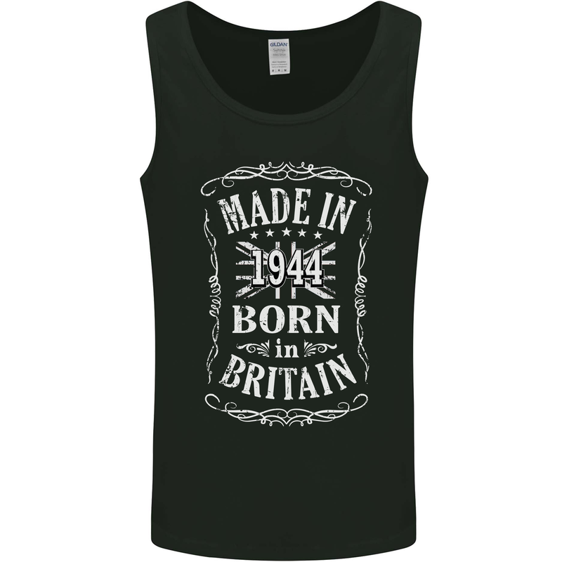 Born In Britain 79th Birthday Made 1944 Mens Vest Tank Top Black