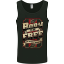 Born To Be Free Biker Motorbike Motorcycle Mens Vest Tank Top Black