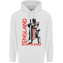 Born & Bred England St Georges Day Mens 80% Cotton Hoodie White