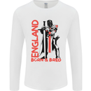 Born & Bred England St Georges Day Mens Long Sleeve T-Shirt White