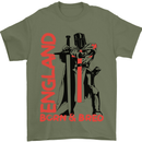 Born & Bred England St Georges Day Mens T-Shirt 100% Cotton Military Green